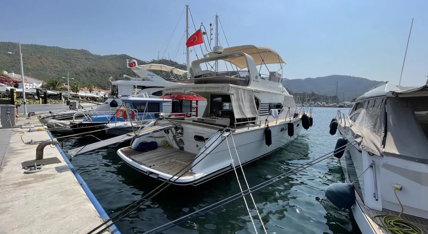 Explore Marmaris on a 17m 3 Cabin Motor Yacht Rental